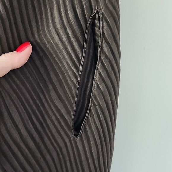 Planet by Lauren G Brown Ribbed Linen Lagenlook Waterfall Sleeveless Cardigan OS - Picture 6 of 10